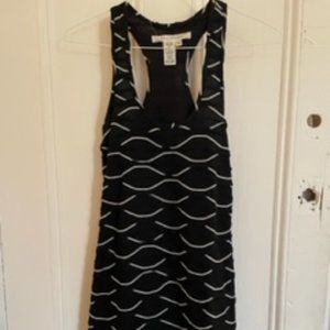Max Studio, Black & White Scallop Racer-back Dress